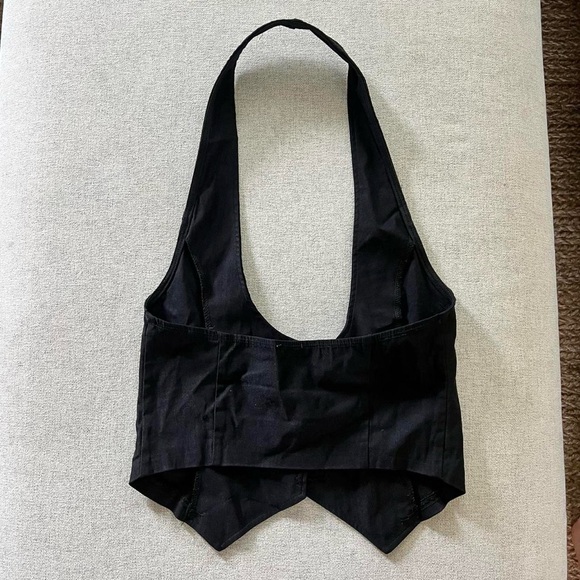 Lipstick Vintage Black Halter Vest - Picture 4 of 5